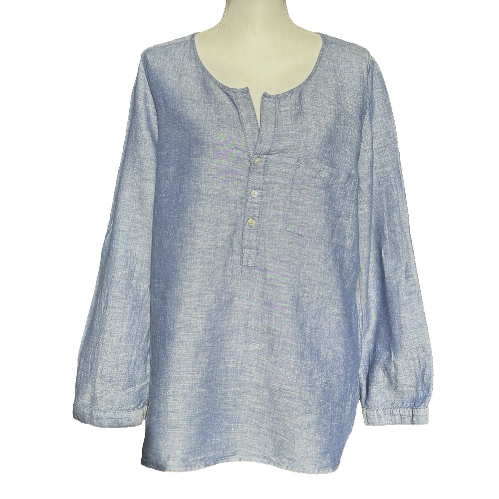 Max Studio Blue Tunic Top